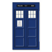 Verenigd Koninkrijk - Blue Police Public Call Box Magnetisch Visitekaartje (Voorkant Verticaal)