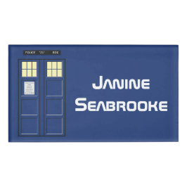 Verenigd Koninkrijk - Blue Police Public Call Box Naambadge