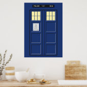 Verenigd Koninkrijk - Blue Police Public Call Box  Poster (Keuken)