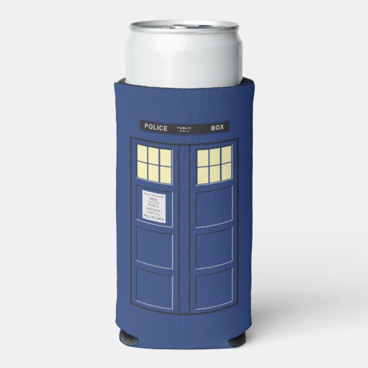 Verenigd Koninkrijk - Blue Police Public Call Box  Seltzer Blikjeskoeler (Seltzer Voorkant)