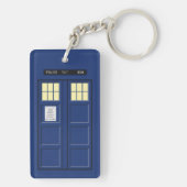 Verenigd Koninkrijk - Blue Police Public Call Box  Sleutelhanger (achterkant)