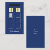 Verenigd Koninkrijk - Blue Police Public Call Box  Visitekaartje (Voorkant / Achterkant)