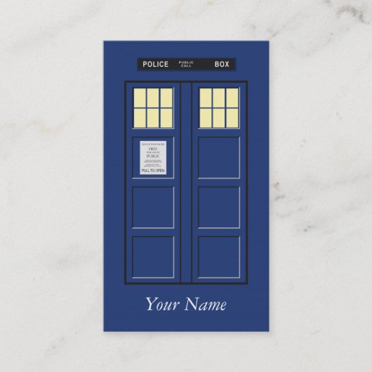 Verenigd Koninkrijk - Blue Police Public Call Box  Visitekaartje (Voorkant)