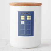 Verenigd Koninkrijk - Blue Police Public Call Box  Voedselcontainer Etiket (Voorkant)