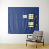 Verenigd Koninkrijk - Blue Police Public Call Box Wandkleed (In Situ (horizontaal))