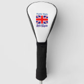Verenigd Koninkrijk Britse vlag blauw Personalisat Golfheadcover (Voorkant)