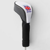 Verenigd Koninkrijk Britse vlag blauw Personalisat Golfheadcover (Schuin)