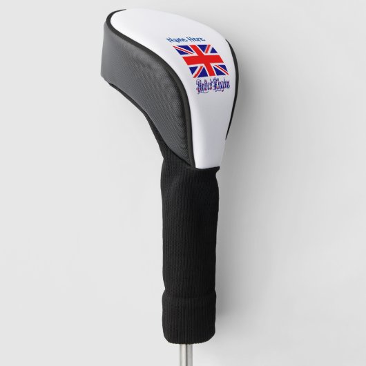 Verenigd Koninkrijk Britse vlag blauw Personalisat Golfheadcover (Schuin)