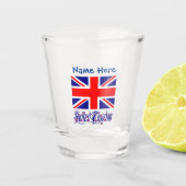 Verenigd Koninkrijk Britse vlag blauw Personalisat Shot Glas (Voorkant)