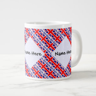 Verenigd Koninkrijk Britse Vlag Getegeld Gepersona Grote Koffiekop