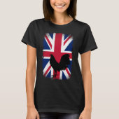Verenigd Koninkrijk Britse vlag spel fowl haan gam T-shirt (Voorkant)