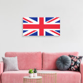 Verenigd Koninkrijk (Britse vlag) (Union Jack) (GB Canvas Afdruk (Insitu (Woonkamer))