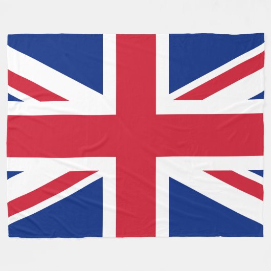Verenigd Koninkrijk (Britse vlag) (Union Jack) (GB Fleece Deken (Voorkant (Horizontaal))