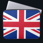 Verenigd Koninkrijk (Britse vlag) (Union Jack) (GB Laptop Sleeve<br><div class="desc">Dit ontwerp is voorzien van de nationale vlag van het Verenigd Koninkrijk, ook wel bekend als de "Union Jack". De vlag staat ook bekend als de vlag van de Royal Union in Canada. Het dateert uit het begin van de 17e eeuw, toen James I de Engelse en Ierse tongen had...</div>