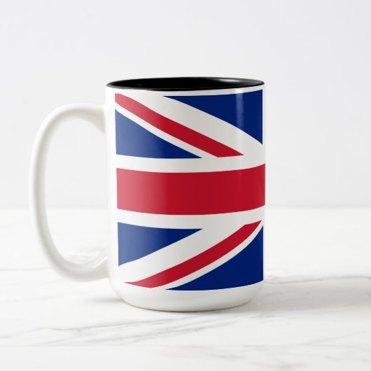 Verenigd Koninkrijk (Britse vlag) (Union Jack) (GB Tweekleurige Koffiemok (Links)