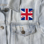 Verenigd Koninkrijk (Britse vlag) (Union Jack) (GB Vierkante Button 5,1 Cm (In situ)