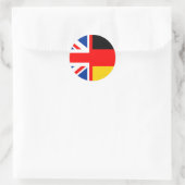 verenigd koninkrijk duitsland land halve vlag en ronde sticker (Tas)