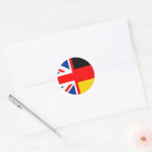 verenigd koninkrijk duitsland land halve vlag en ronde sticker (Envelop)
