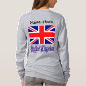 Verenigd Koninkrijk en Britse vlag gepersonaliseer T-shirt (Achterkant)