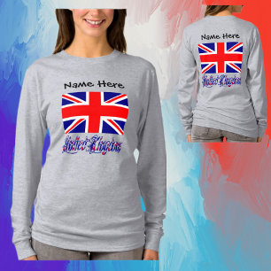 Verenigd Koninkrijk en Britse vlag gepersonaliseer T-shirt