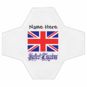 Verenigd Koninkrijk en Britse vlag met Jouw naam S Voetbal (Enkel)