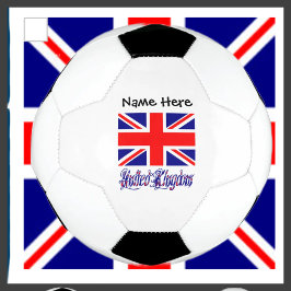 Verenigd Koninkrijk en Britse vlag met uw naam voe Voetbal
