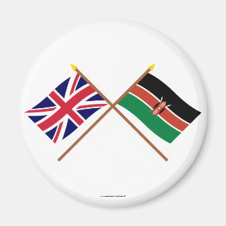 Verenigd Koninkrijk en Kenia gekruiste vlaggen Magneet