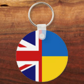 Verenigd Koninkrijk en Oekraïne samen Sleutelhanger (Voorkant)