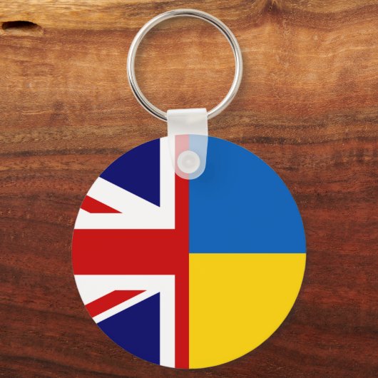 Verenigd Koninkrijk en Oekraïne samen Sleutelhanger (Voorkant)