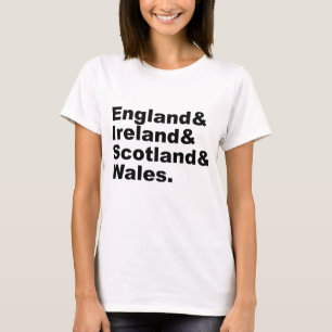 Verenigd Koninkrijk   Engeland Ierland Schotland W T-shirt