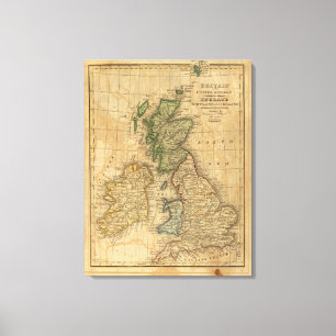 Verenigd Koninkrijk, Engeland, Schotland en Ierlan Canvas Afdruk