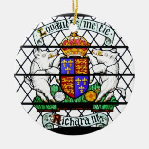 VERENIGD KONINKRIJK GLAS IN LOOD RICHARD III KERAMISCH ORNAMENT