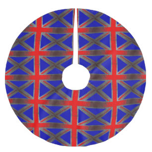 Verenigd Koninkrijk grunge neon vlag patroon boom Kerstboom Rok