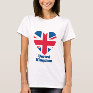 Verenigd Koninkrijk Heart Flag T-shirt