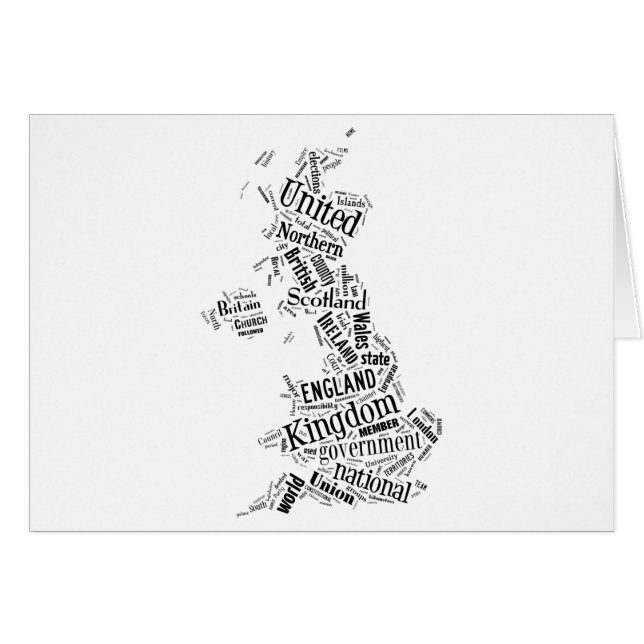 Verenigd Koninkrijk in Tagxedo (Voorkant Horizontaal)