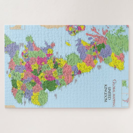 "Verenigd Koninkrijk" Jigzaag Puzzle Legpuzzel (Horizontaal)