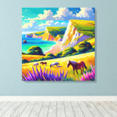 Verenigd Koninkrijk Jurassic Coast canvas print (Insitu (Houten vloer))