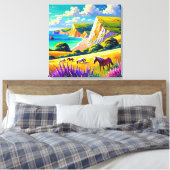 Verenigd Koninkrijk Jurassic Coast canvas print (Insitu (Slaapkamer))