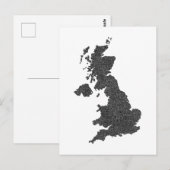 Verenigd Koninkrijk Kaart Ontwerp met verborgen gr (Voorkant / Achterkant)