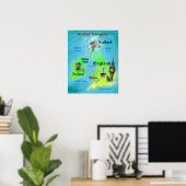 Verenigd Koninkrijk Leuke kaart Poster (Thuiskantoor)