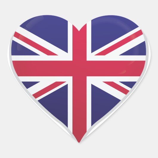 Verenigd Koninkrijk love flag pride hart sticker (Voorkant)