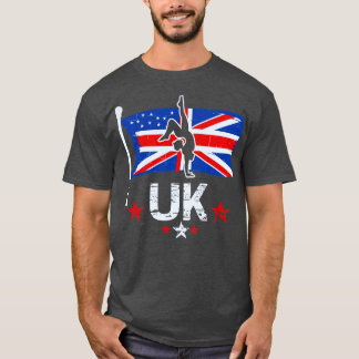 Verenigd Koninkrijk met Engeland Vlag Gymnastiek V T-shirt