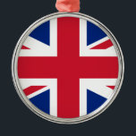 verenigd koninkrijk metalen ornament<br><div class="desc">Vlag van het Verenigd Koninkrijk. Volledig aanpasbaar. Het Verenigd Koninkrijk van Groot-Brittannië en Noord-Ierland gebruikt als zijn nationale vlag de koninklijke vlag die bekend staat als de vlag van de Unie of, wanneer hij naar zee vliegt, de vlag van de Unie. Het huidige ontwerp van de vlag van de Unie...</div>