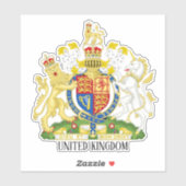 verenigd koninkrijk nationaal wapenschild patriott sticker (Vel)