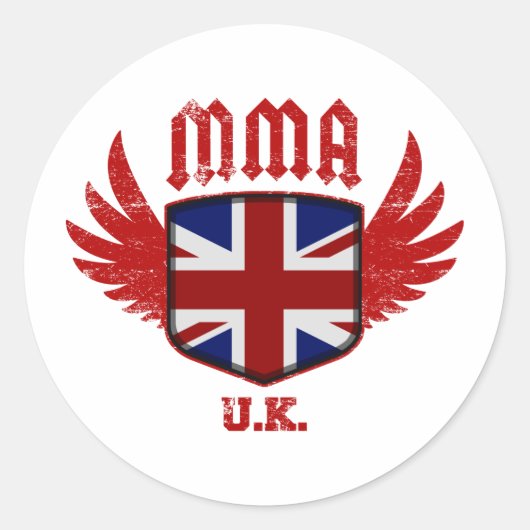 Verenigd Koninkrijk Ronde Sticker (Voorkant)