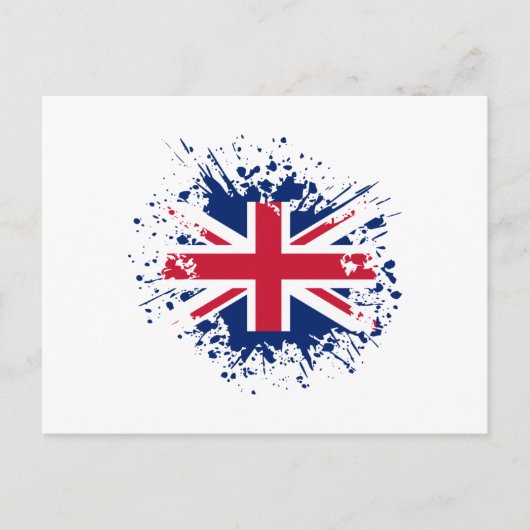 Verenigd Koninkrijk Souvenir Landmark, Britse vlag Briefkaart (Voorkant)