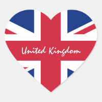 Verenigd Koninkrijk Sticker, Hart, liefde, Britse 