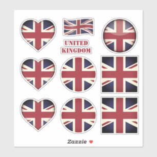 Verenigd Koninkrijk stickers, Britse Vlag Hart /sp Sticker