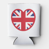 Verenigd Koninkrijk Union Jack Flag Heart Blikjeskoeler (Voorkant)