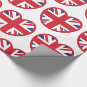 Verenigd Koninkrijk Union Jack Flag Heart Cadeaupapier (Hoek)